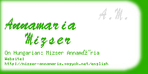 annamaria mizser business card